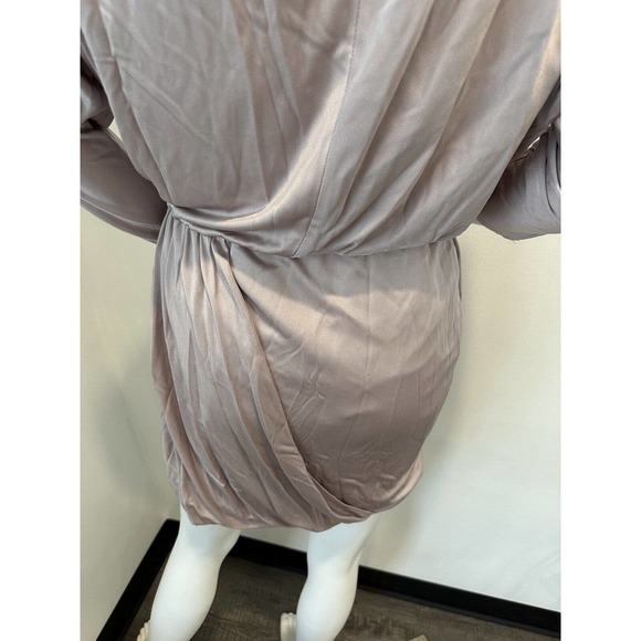 Tibi Dress - Pink Plunging Bubble Hem Mini Sleeve Womens Dress- size S Orig.$495 - Picture 6 of 16